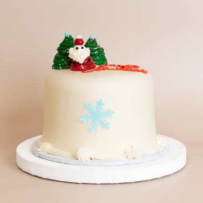 Christmas Snowflake Triple Berry Cake